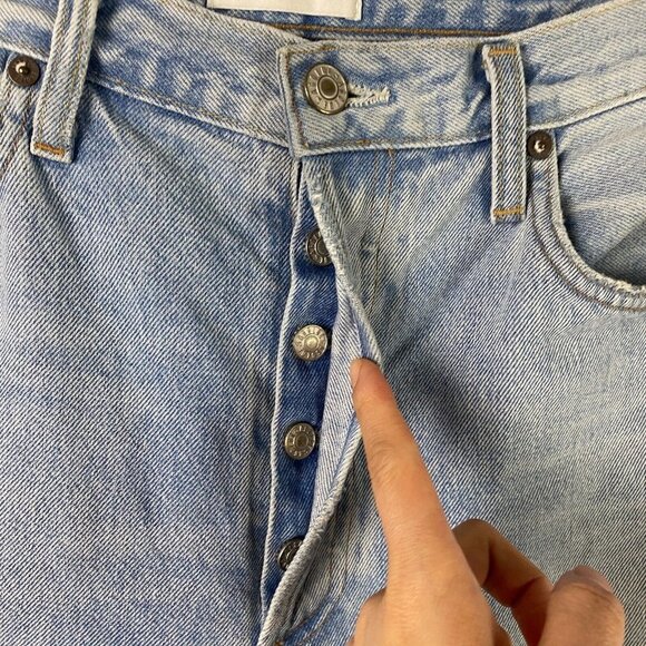 Agolde Riley High Rise Straight Crop Jeans Size 31 Clear Skies Light Wash - Picture 4 of 11